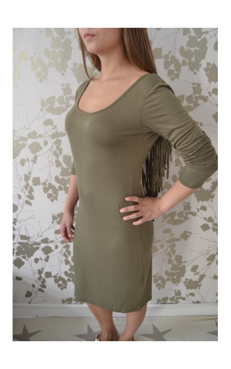 Fringe Dress - Army