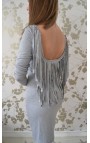 Fringe Dress - Grey