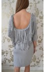 Fringe Dress - Grey