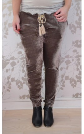 Velour Pants Taupe